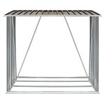 vidaXL Abri de stockage de bois Acier galvanisé 163x83x154 cm Marron