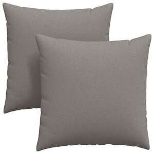 vidaXL Coussins de canapé 2 Pièces Taupe 80 x 80 cm tissu