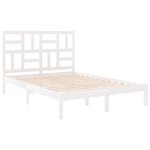 vidaXL Cadre de lit sans matelas blanc bois massif 120x190 cm