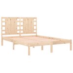 vidaXL Cadre de lit sans matelas 135x190 cm bois massif