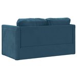 vidaXL Canapé-lit 2 en 1 bleu 122x204x55 cm velours
