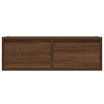 vidaXL Meuble TV avec lumières LED chêne marron 75x35 5x25 cm