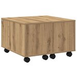 vidaXL Table basse chêne artisanal 60x60x38 cm bois d'ingénierie