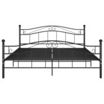 vidaXL Cadre de lit sans matelas noir métal 160x200 cm
