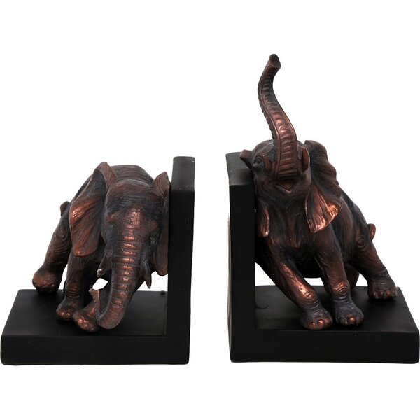 Serre-livres en résine eléphant 31x25 cm