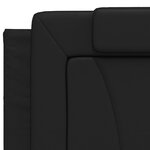vidaXL Lit avec matelas noir 200x200 cm similicuir