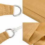 vidaXL Voile d'ombrage 160 g/m² triangulaire sable 2 5x2 5x3 5 m PEHD