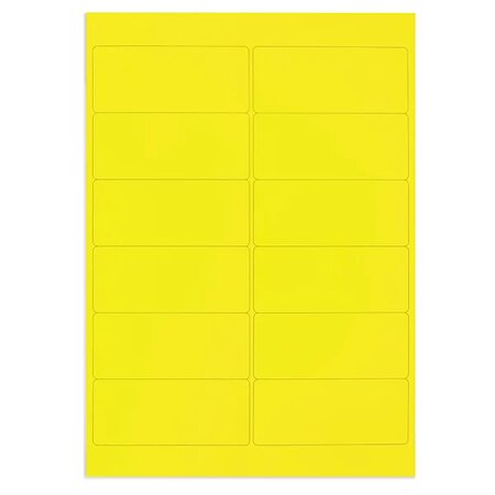 Étiquette polyester jaune 99 1x42 3 mm (lot de 120)