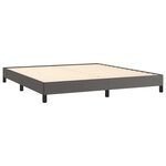 vidaXL Sommier à lattes de lit avec matelas Gris 180x200 cm Similicuir