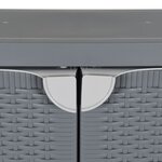 vidaXL Armoire de rangement de jardin gris 65x45x88 cm PP rotin