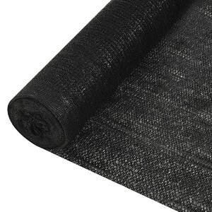 vidaXL Filet brise-vue Noir 2x25 m PEHD 150 g/m²