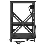 vidaXL Cabinet de chevet avec étagère 2 Pièces Chêne noir 41 x 31 x 51 cm