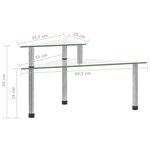 vidaXL Étagère de cuisine Transparent 49 5x35x19 cm Verre trempé