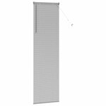 vidaXL Store de Fenêtre avec des rideaux Manuel Argent Aluminium