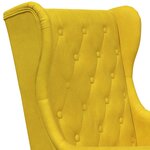 vidaXL Fauteuil Jaune Velours
