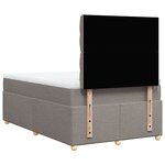 vidaXL Sommier à lattes de lit avec matelas Taupe 120x200 cm Tissu