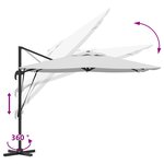 vidaXL Parasol de patio Sable Auvent en polyester 3m Hauteur réglable