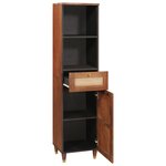 vidaXL Buffet avec tiroir avec étagère avec stockage avec porte Marron 38 x 33.5 x 160 cm