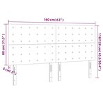 vidaXL Tête de lit Vert foncé 160x5x118/128 cm Velours