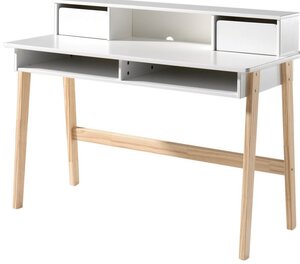 KIDDY Bureau bois massif laqué blanc
