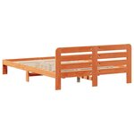 vidaXL Cadre de lit sans matelas cire marron 140x190cm bois pin massif