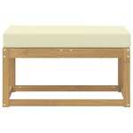 vidaXL Banc de Jardin Bois d'Acacia Massif Blanc