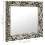 vidaXL Miroir mural style baroque 60x60 cm Argenté