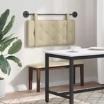 vidaXL Tête de lit suspendue Crème Simili cuir