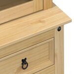 vidaXL Vitrine en verre Corona 100x48 5x179 cm bois massif de pin