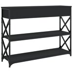 vidaXL Table console noir 100x28x75 cm bois d'ingénierie