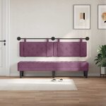 vidaXL Tête de lit suspendue Pourpre Velours
