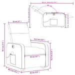 vidaXL Fauteuil inclinable de massage électrique Crème Tissu