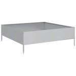 vidaXL Lit surélevé de jardin 100x100x33 5 cm acier inoxydable