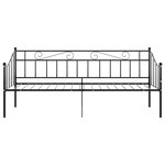 vidaXL Cadre de canapé-lit sans matelas noir métal 90x200 cm