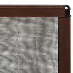 vidaXL Moustiquaire plissée pour fenêtre Aluminium Marron 60x80 cm