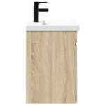 vidaXL Meuble de salle de bain avec robinet Chêne Sonoma