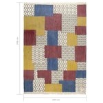vidaXL Tapis tissé à la main Coton 200x290 cm Imprimé Multicolore