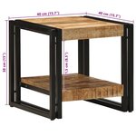 vidaXL Table basse Marron 40 x 40 x 38 cm bois de manguier massif