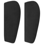 vidaXL Tête de lit avec oreilles Noir 147x23x78/88 cm Velours
