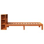 vidaXL Lit bibliothèque sans matelas cire marron 90x200 cm pin massif