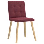 vidaXL Chaises à manger lot de 6 rouge bordeaux tissu
