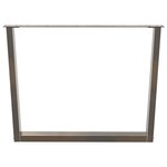 vidaXL Pieds de table à manger en forme de V  2 pièces  acier naturel  100 x (72-73 3) cm