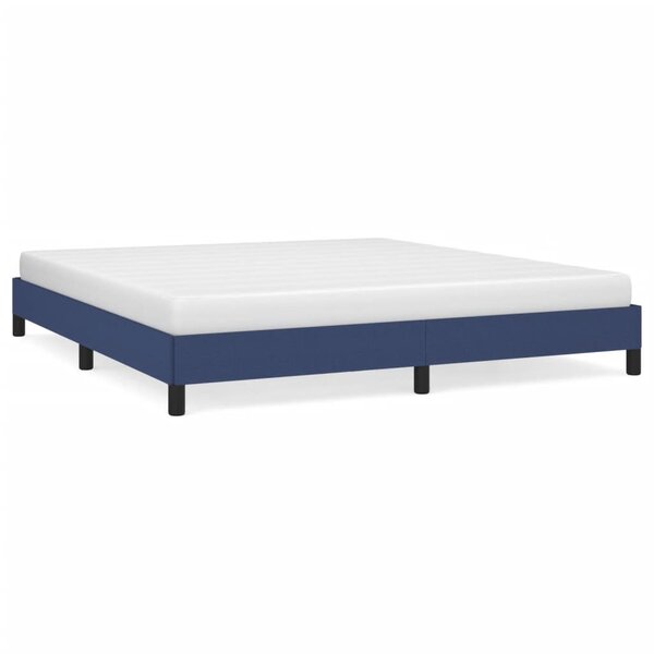vidaXL Cadre de lit sans matelas bleu 160x200 cm tissu