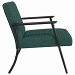 vidaXL fauteuil Vert foncé 59 x 75 x 78 cm tissu