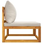 vidaXL Salon de jardin avec coussins 2 Pièces bois massif acacia
