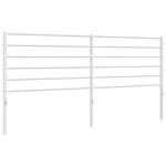 vidaXL Tête de lit de remplacement métal blanc 193 cm