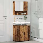 vidaXL Ensemble de mobilier de salle de bain 2 Pièces Bois Ancien