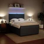 vidaXL Sommier à lattes de lit et matelas Gris foncé 140x190cm Velours
