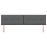 Tête de lit capitonnée gris foncé 180 cm en tissu
