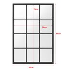 Miroir mural rectangulaire 90 x 60 cm noir mat 03_0007900
